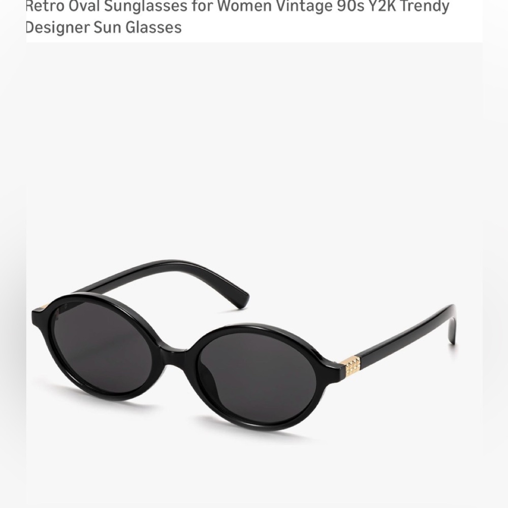 Greyemor Designer Black Oval Women's Sunglasses NWT